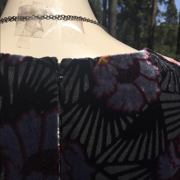 Loft burnt velvet black floral tunic vintage lavender floral shift dressHP 25 - Picture 13 of 16
